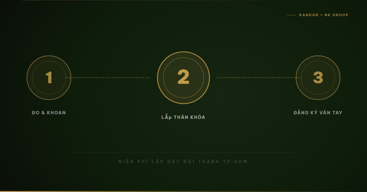 Cách lắp khóa vân tay cho cửa gỗ phòng ngủ — Hướng dẫn từng bước