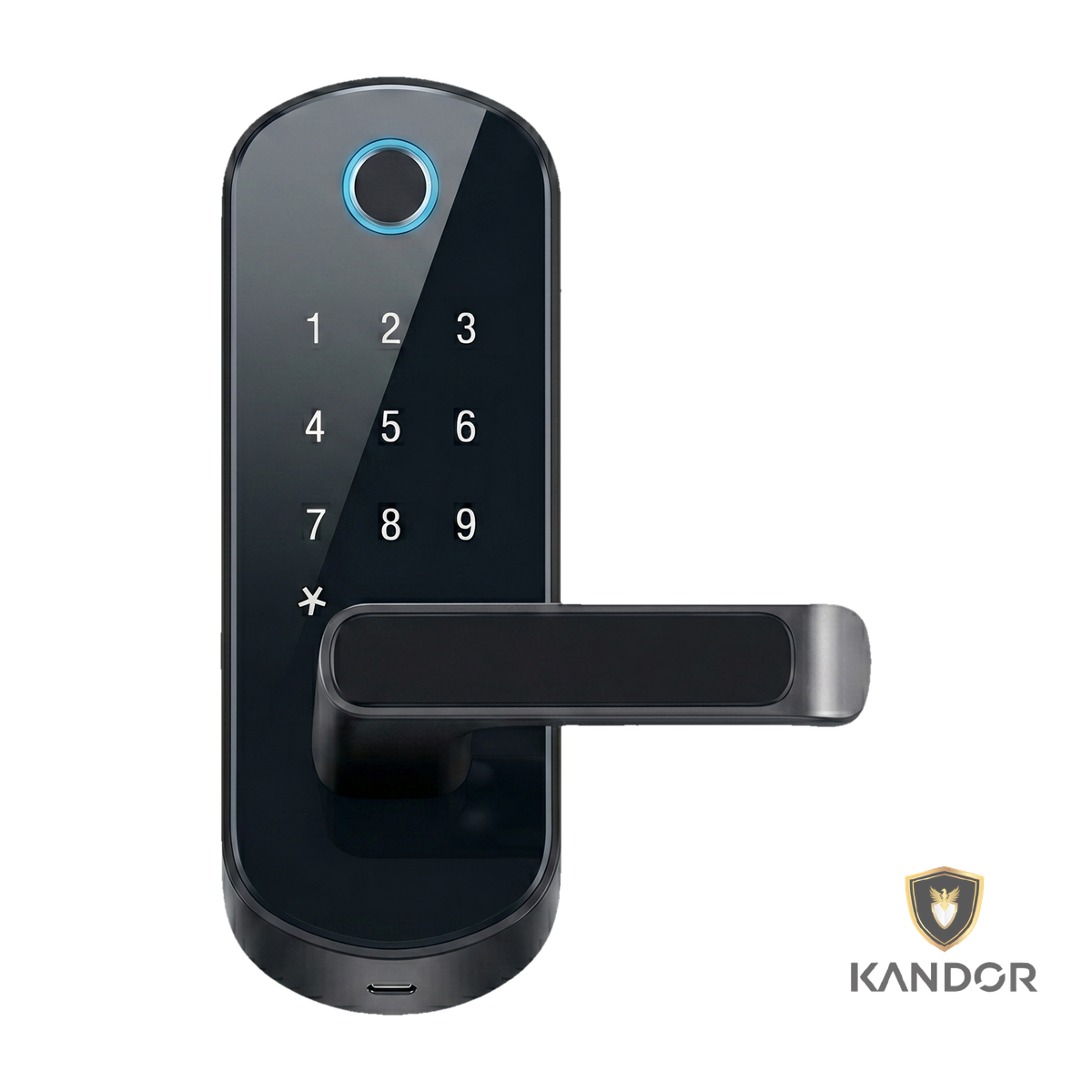 Khóa Tay Dài Thay Tay Nắm Tròn TTLock Kandor C2G - mặt trước