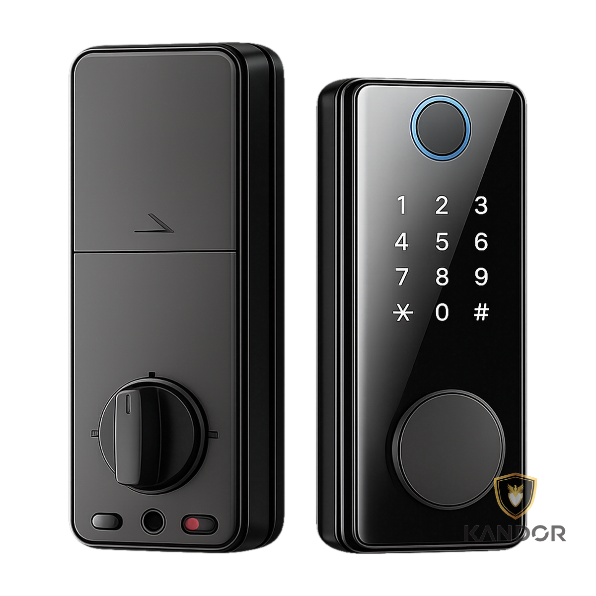 Khóa Phụ Deadbolt Vân Tay TTLock Kandor C4G - góc nghiêng