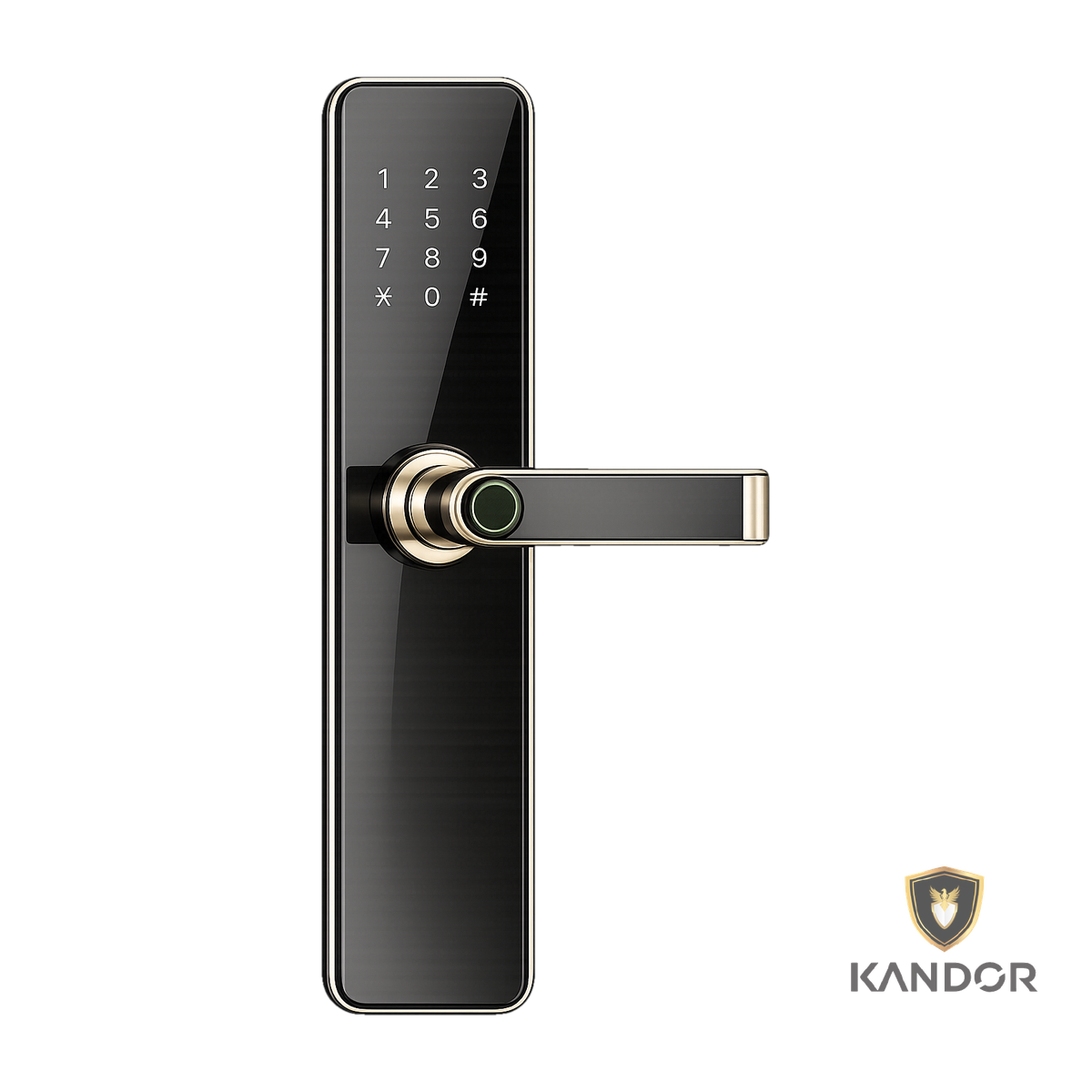 Khóa Cửa Gỗ Chung Cư Kính CL Vàng Kandor G1Y - mặt trước