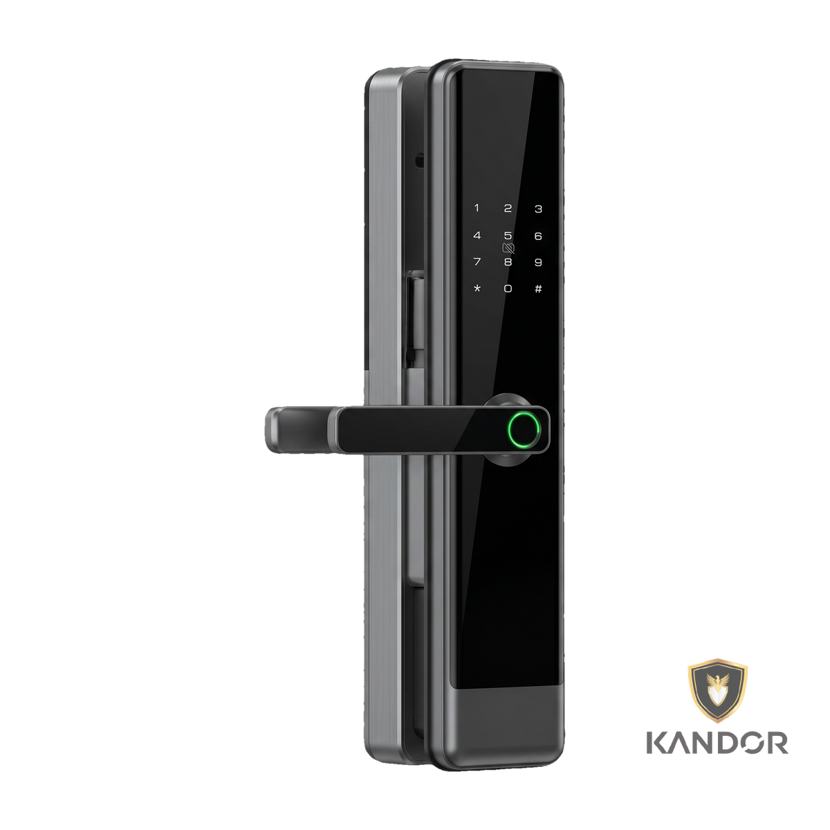 Khóa Cửa Gỗ Nhôm IML Chuông Đen Kandor G6B - góc nghiêng