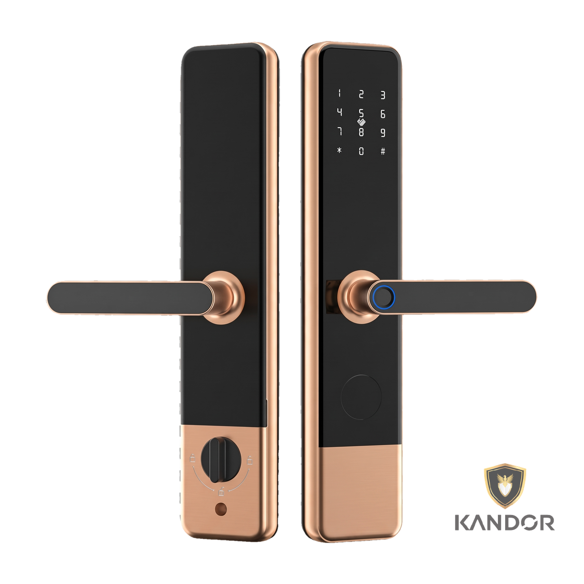 Khóa Cửa Gỗ Nhôm IML Chuông Đồng Kandor G6R - mặt trước
