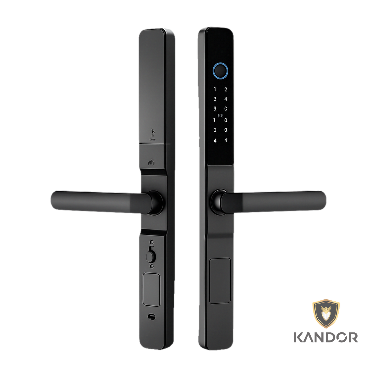 Khóa Cửa Nhôm Xingfa TLA300F Đen Kandor N1B - góc nghiêng