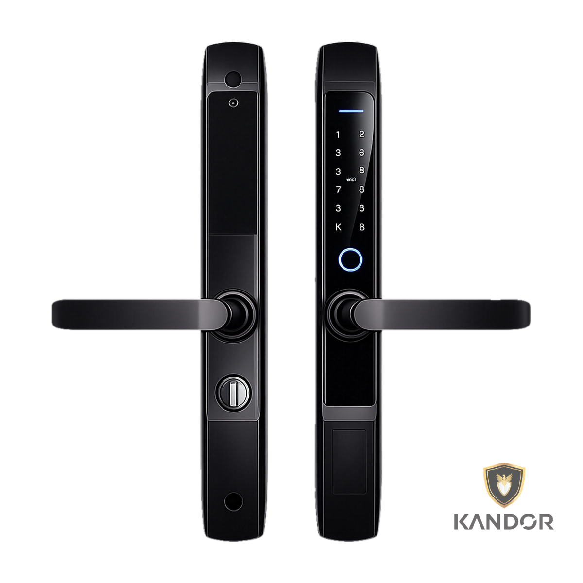 Khóa Cửa Nhôm Xingfa Đen Kandor N5 - mặt trước