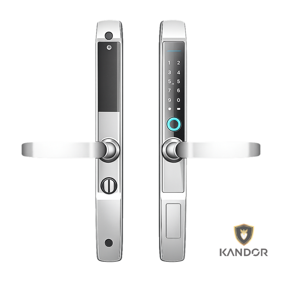 Khóa Cửa Nhôm Xingfa Kẽm Vàng Kandor N5G - mặt trước
