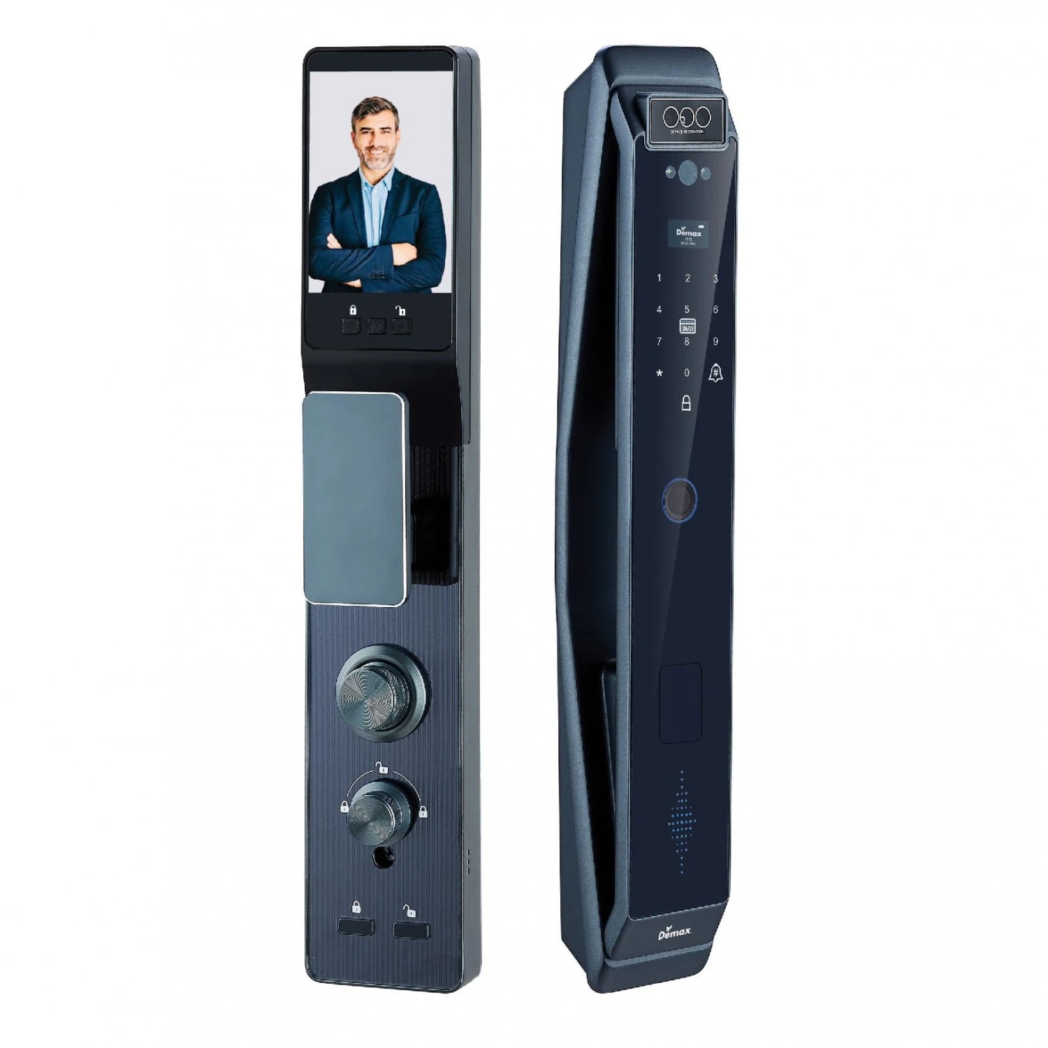 Khóa nhận diện khuôn mặt Demax FACE - ID EL966 CNC GREY