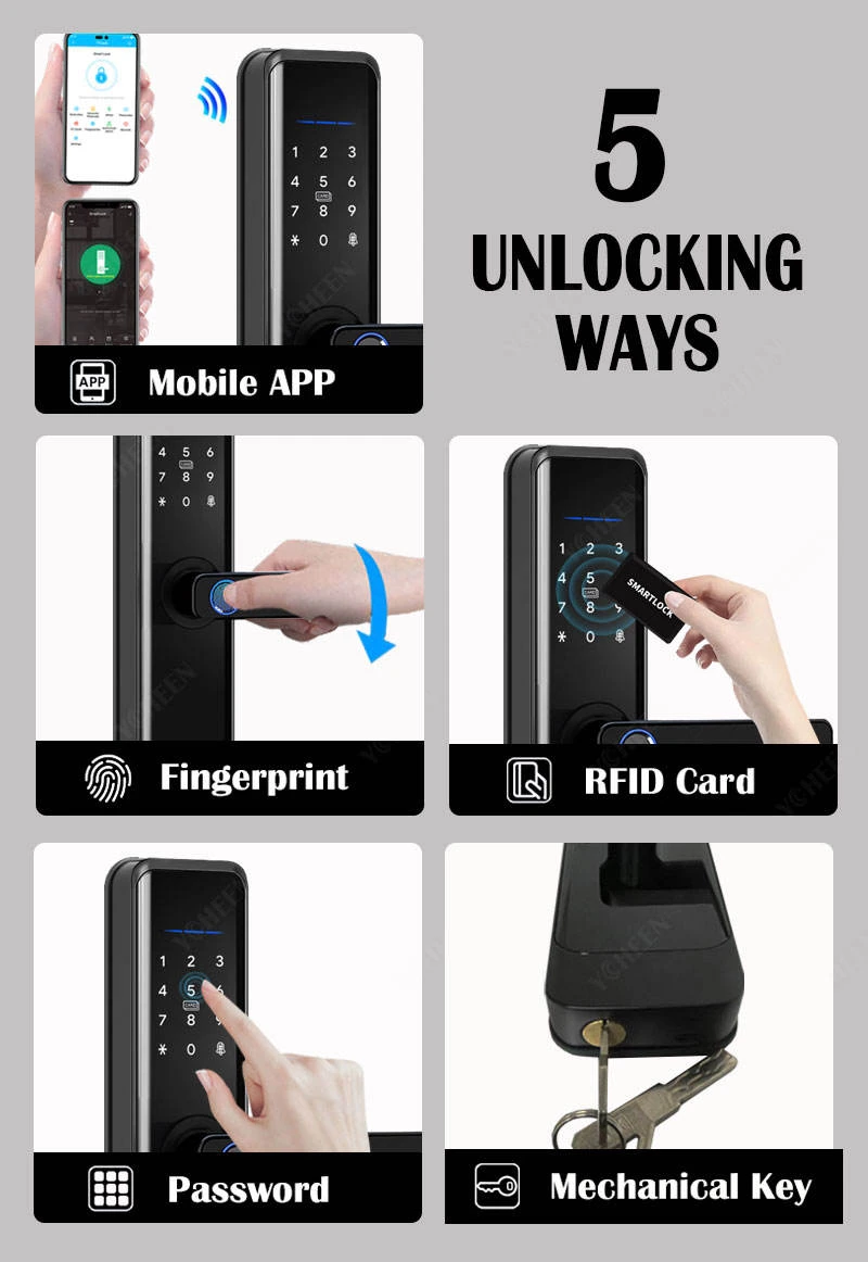 Khóa vân tay cửa gỗ Kandor KN-G2000-B