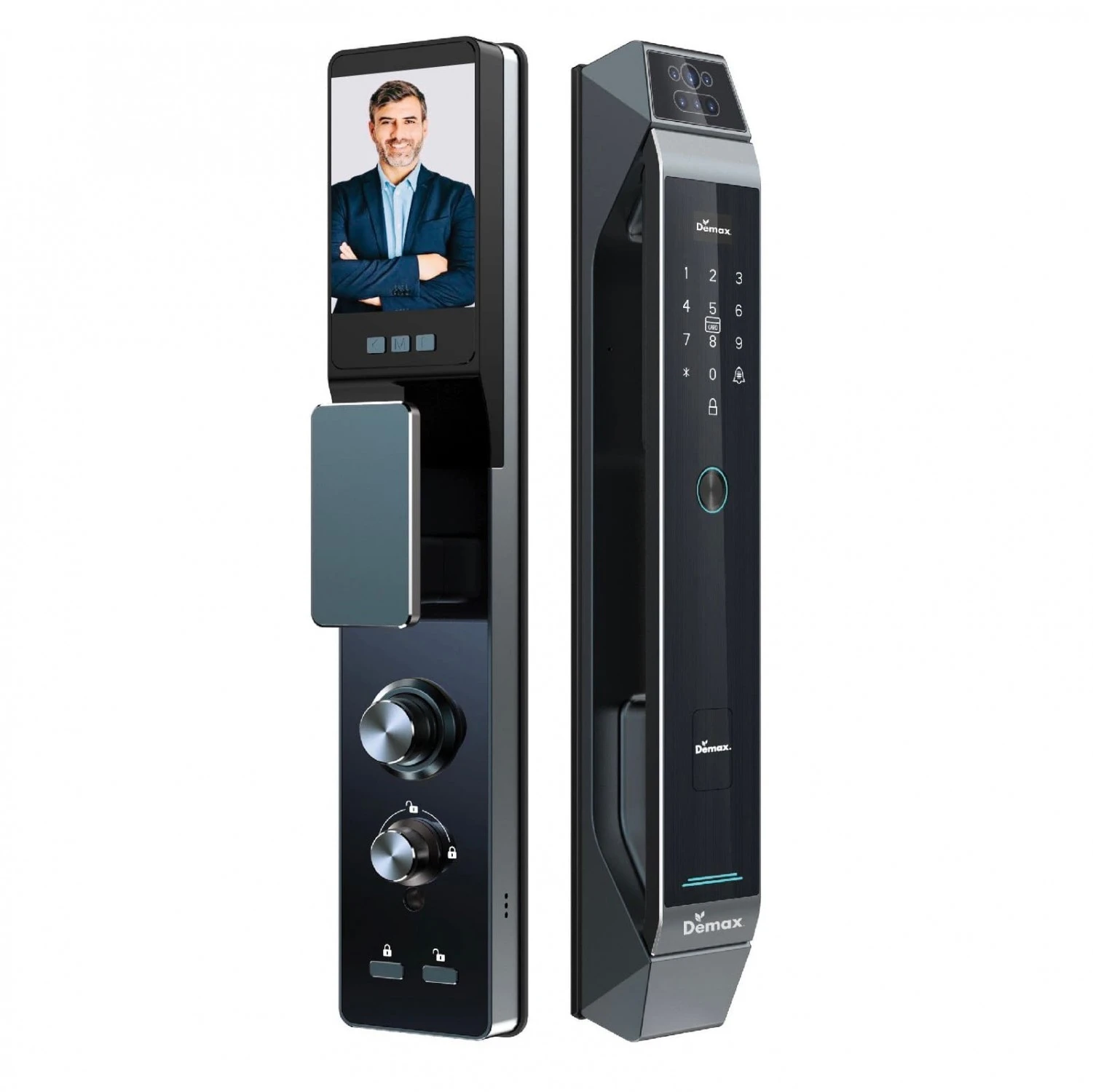 Khóa nhận diện khuôn mặt Demax FACE - ID EL968 CNC GREY