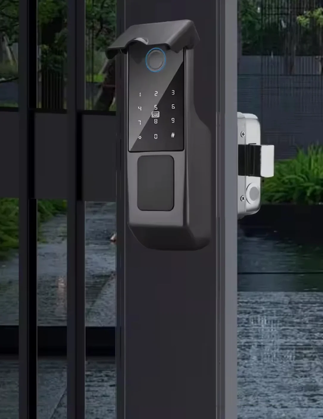 Khóa vân tay cửa cổng 1 mặt | KN-C1500-B